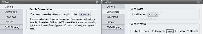 Showing the WonderFox DVD Video Converter all panels for program configuration